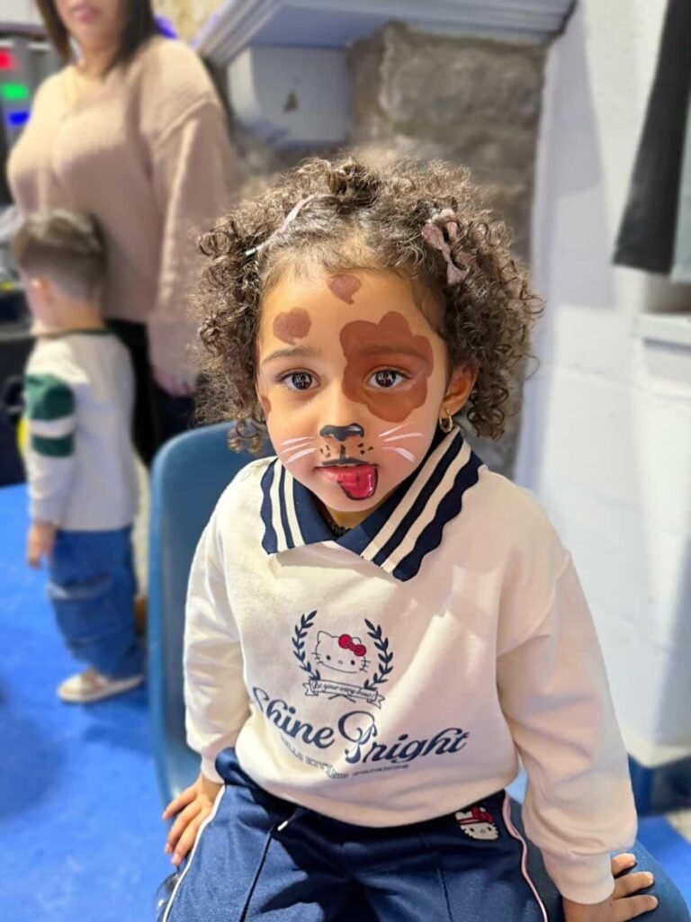 Girl with puppy face painting