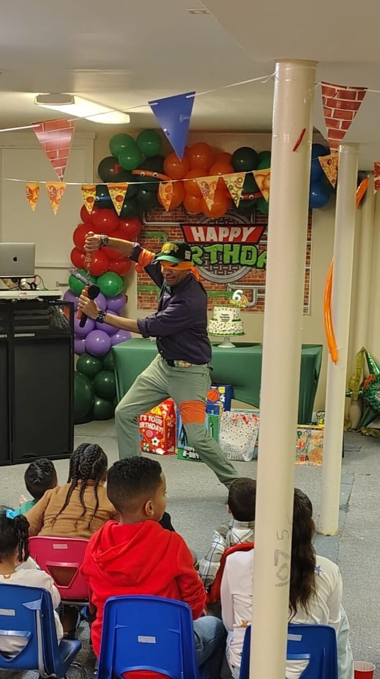 Group of kids enjoying an interactive show