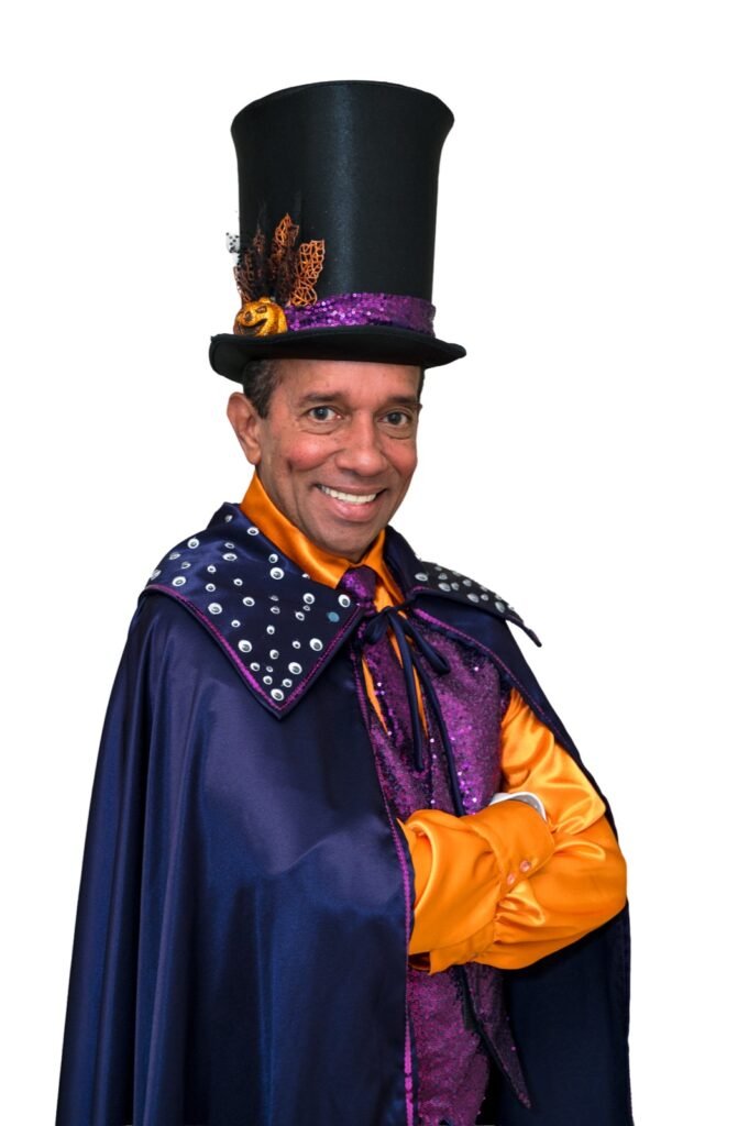 Magician with a top hat and cape